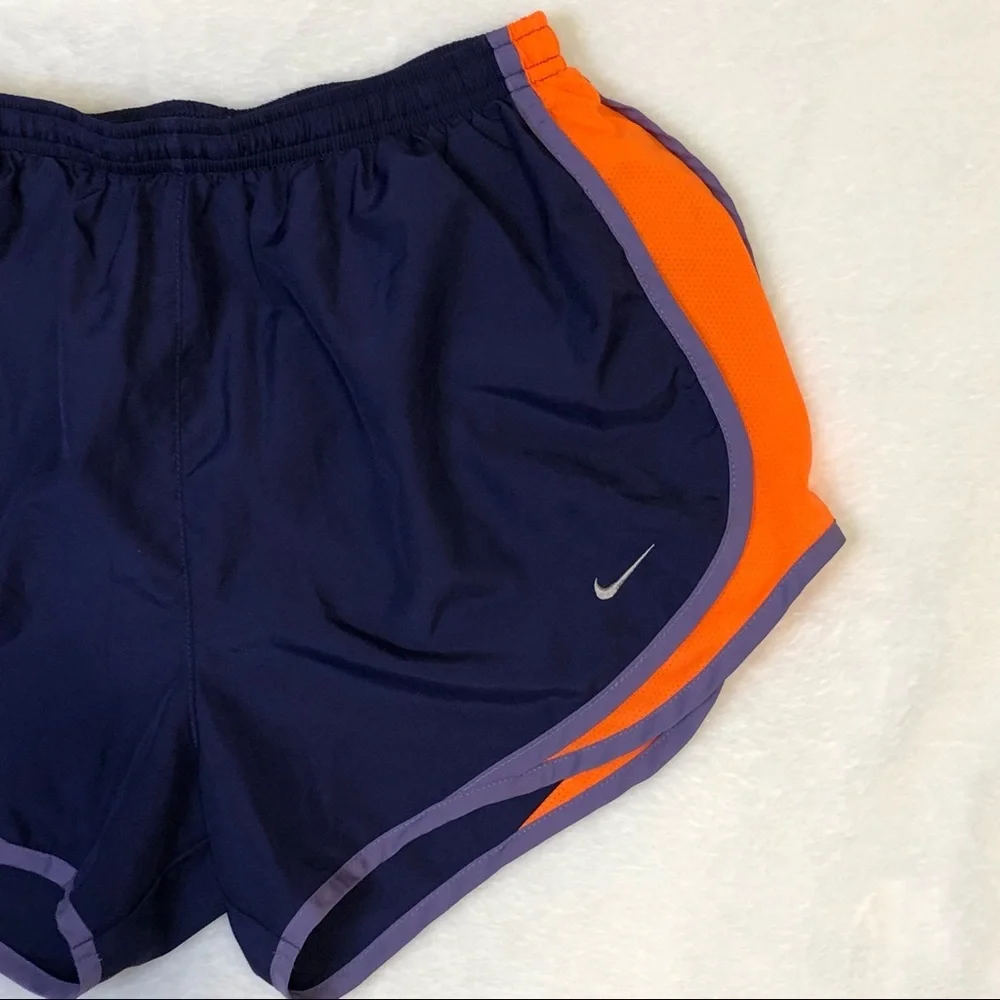 Nike DriFit Orange Purple Athletic Shorts Women’s Size Medium - Picture 2 of 9
